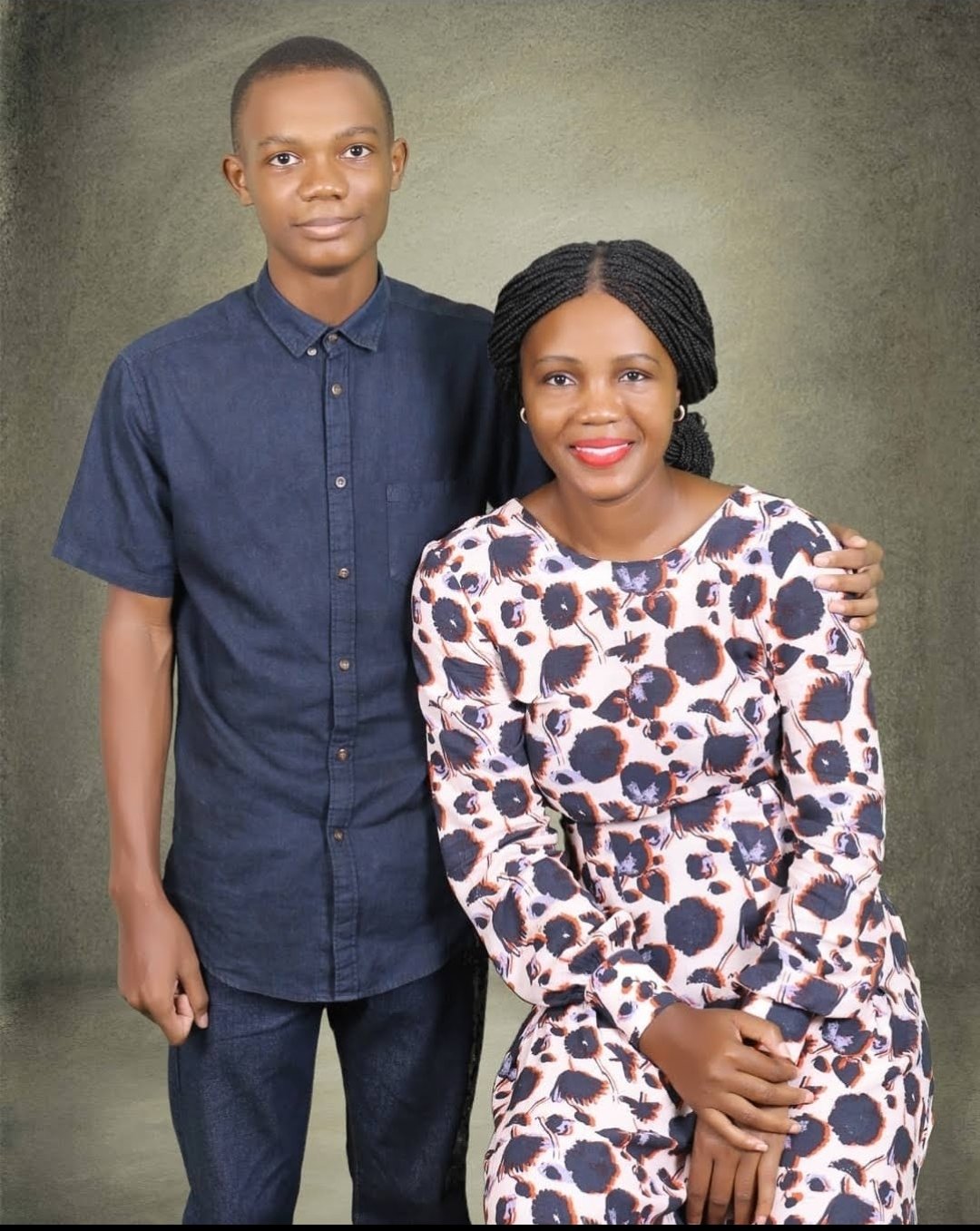 Kadine with her eldest son